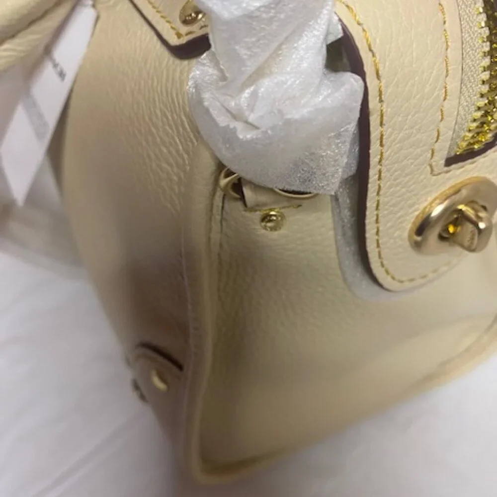 Coach Millie Pebbled Leather Satchel Bag in Ivory (NEW) - Picture 6 of 10